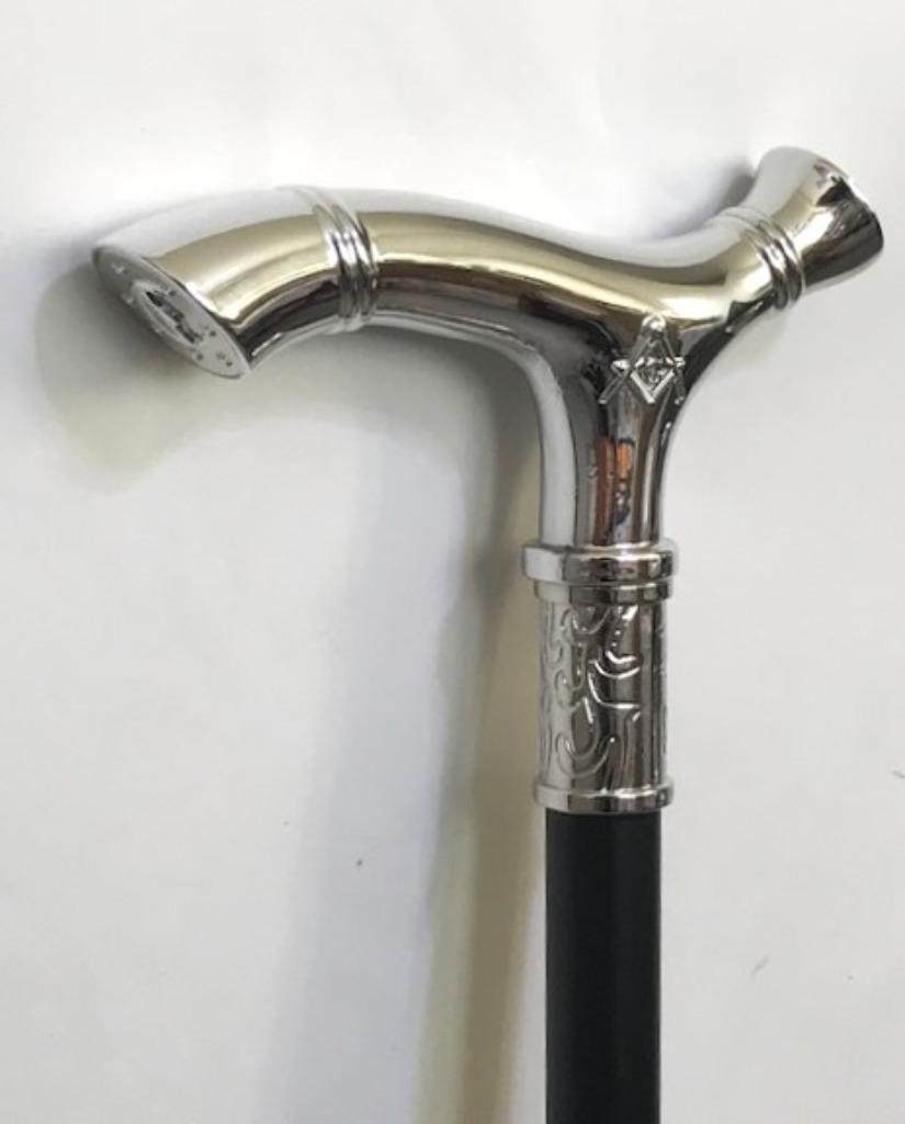Luxe Wandelstok Vrijmetselaars Zilver✨😍😎🎁🤗💑⚡🤝, Ophalen of Verzenden, Verstelbaar, Zo goed als nieuw