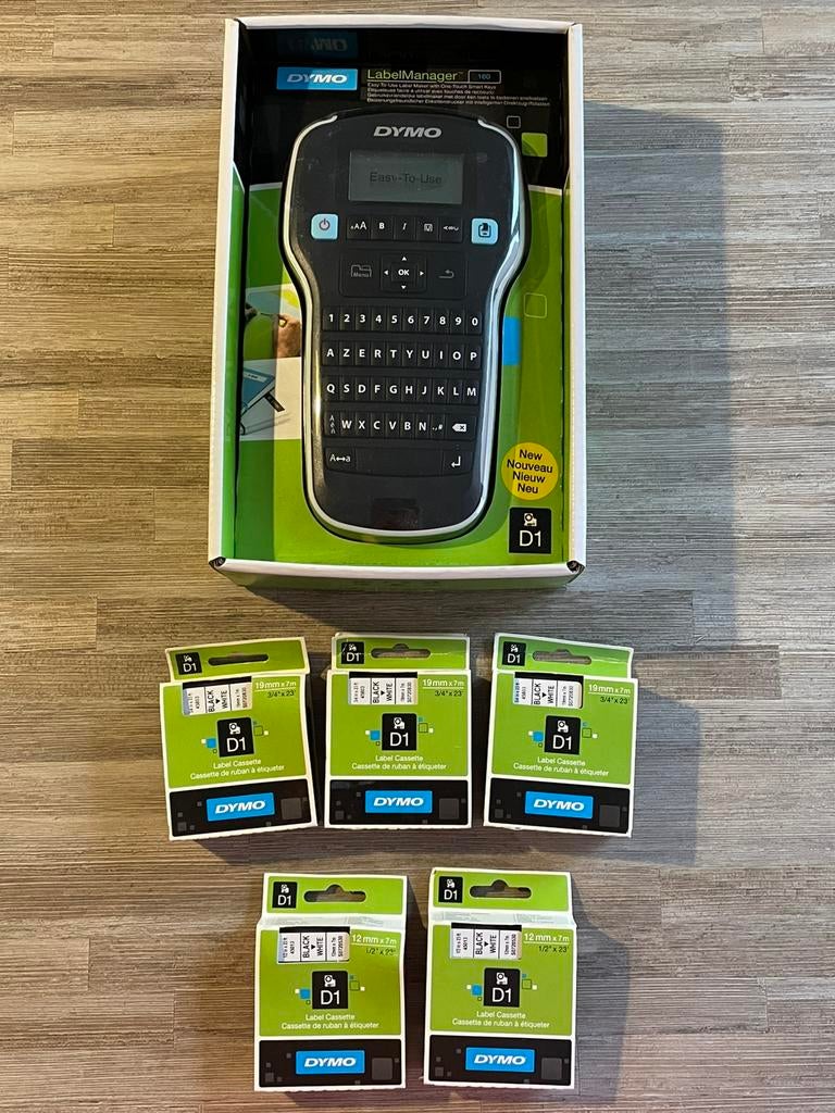Dymo labelprinter + 5 stuks rollen tape - NIEUW, Ophalen, Nieuw