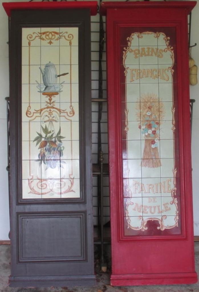 oude reclamepanelen tegels chocolaterie boulangerie, Antiek en Kunst, Antiek | Wandborden en Tegels, Ophalen