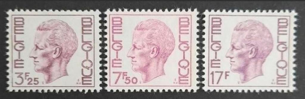 België: OBP 1753/55 ** Elström 1975., Postzegels en Munten, Koninklijk huis, Frankeerzegel, Ophalen of Verzenden, Zonder stempel