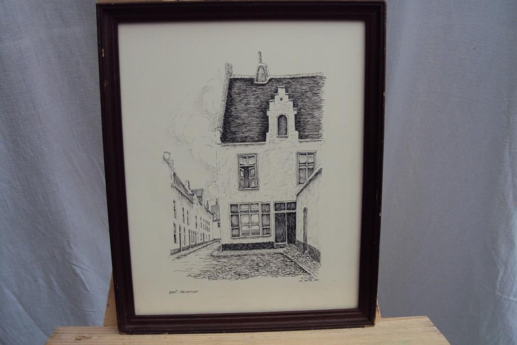 pentekening, Antiek en Kunst, Ophalen of Verzenden