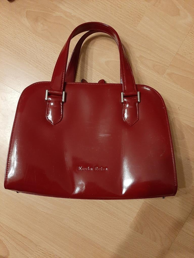 Kevin Reiss made in Belgium -rode handtas, Ophalen of Verzenden, Zo goed als nieuw, Rood, Handtas