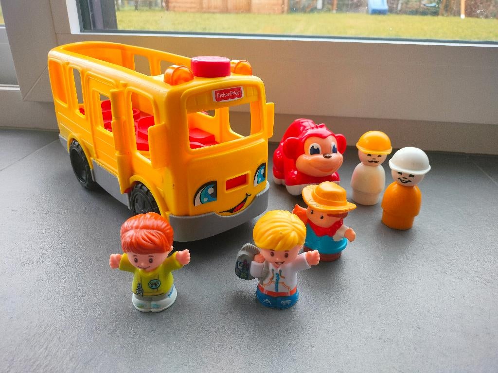 Bus Fisher price met extra figuren, Kinderen en Baby's, Speelgoed | Fisher-Price, Ophalen, Zo goed als nieuw, Auto of Voertuig