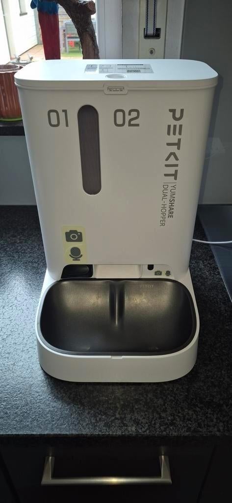 Petkit yumshare dual hopper, Dieren en Toebehoren, Hondenvoerbakken en Drinkbakken, Ophalen of Verzenden, Automatisch, Zo goed als nieuw