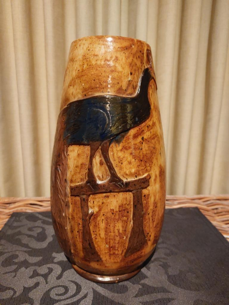 Vaas Vase BOUFFIOULX Oscar DEMOULIN authentique 1963 design, Antiek en Kunst, Ophalen of Verzenden