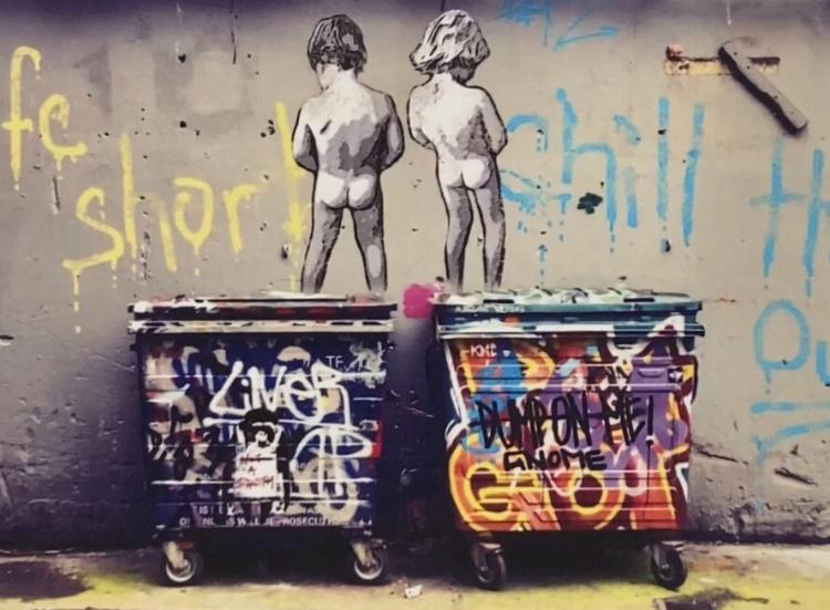 BANKSY: XXL-lithografie. 56 bij 76, Ophalen of Verzenden