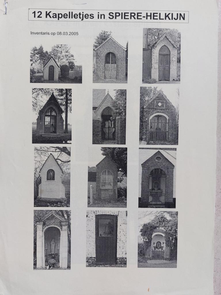 brochure :12 kapelletjes in Spiere Helkijn (2005), Verzenden