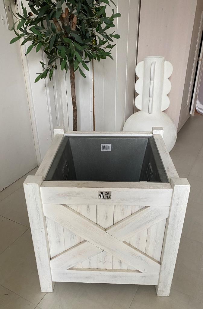 Grand cache pot en bois d’acacia banchi, 40 à 70 cm, 25 à 40 cm, Enlèvement, Intérieur