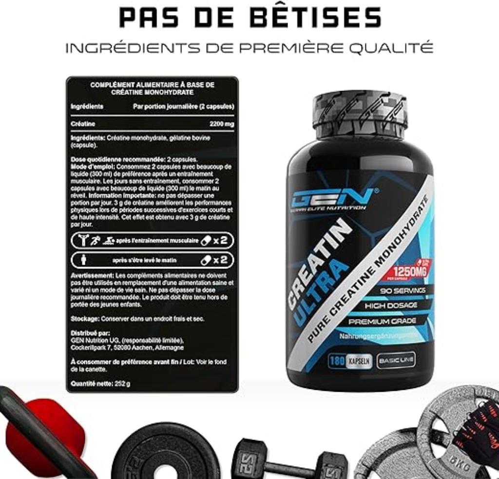 Creatine Ultra Caps LIVRAISON GRATUITE, Envoi, Neuf, Autres types