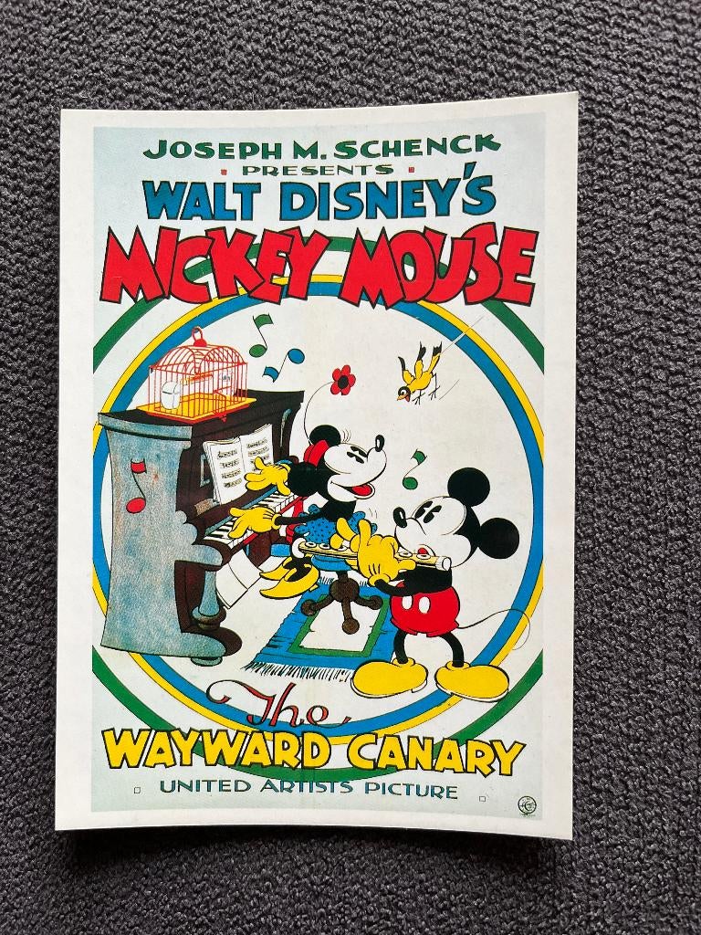 Postkaart Mickey Mouse Canary, Verzenden, Mickey Mouse