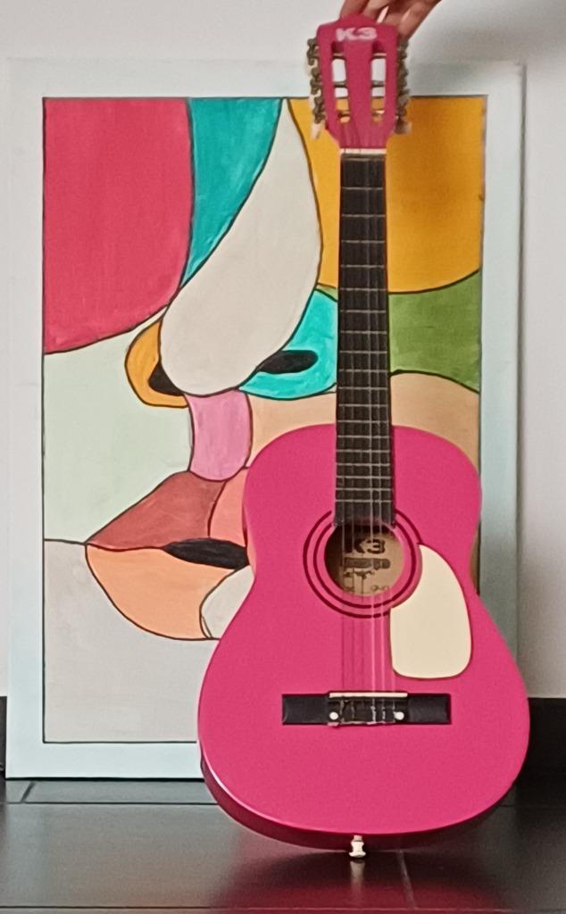 Guitare K3 Pink, Enlèvement, Comme neuf, Acoustique, 6 cordes