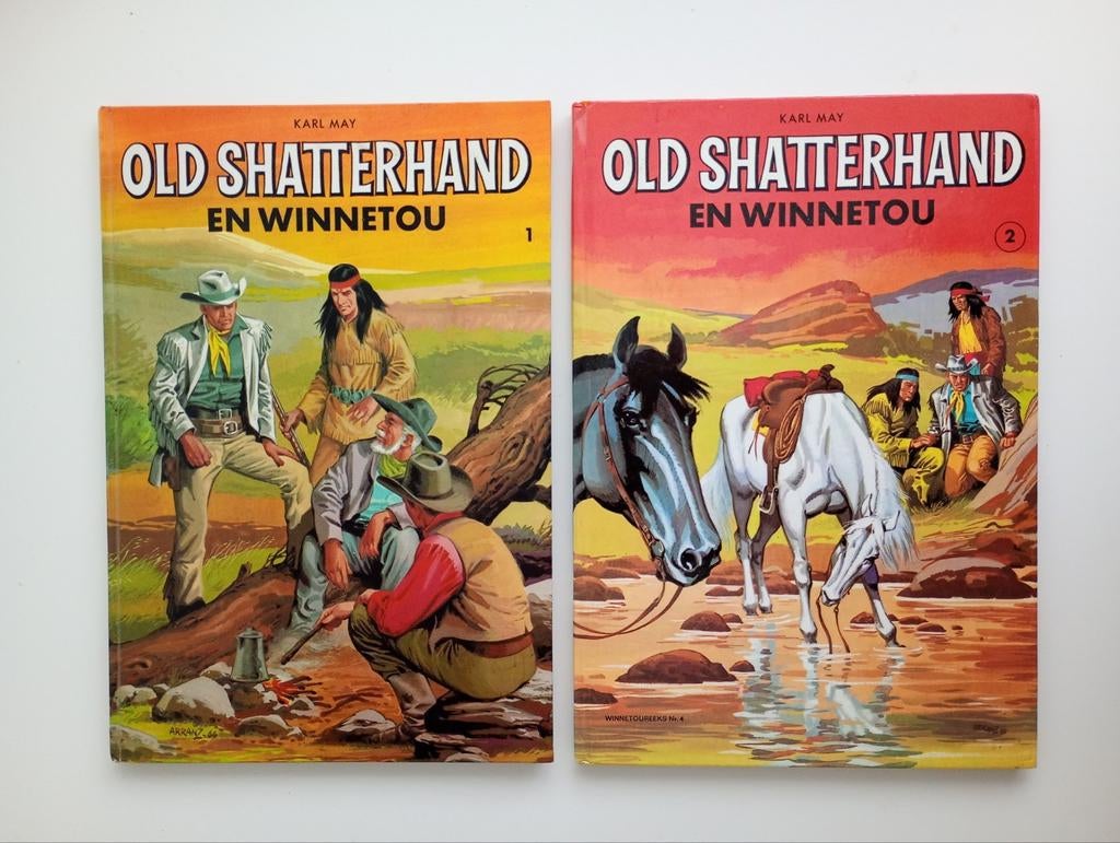 Winnetou en Old Shatterhand 1 en 2, 1966 en 1967 ,1e druk, Livres, BD, Enlèvement ou Envoi, Utilisé