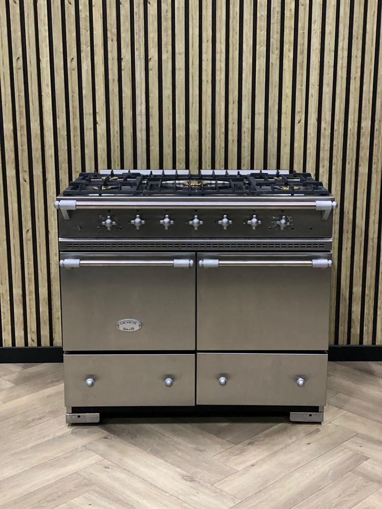 Lacanche Inox 100cm Dubbele Oven + Hete Lucht in Nette Staat, Ophalen of Verzenden, Zo goed als nieuw, Grill, Elektrisch