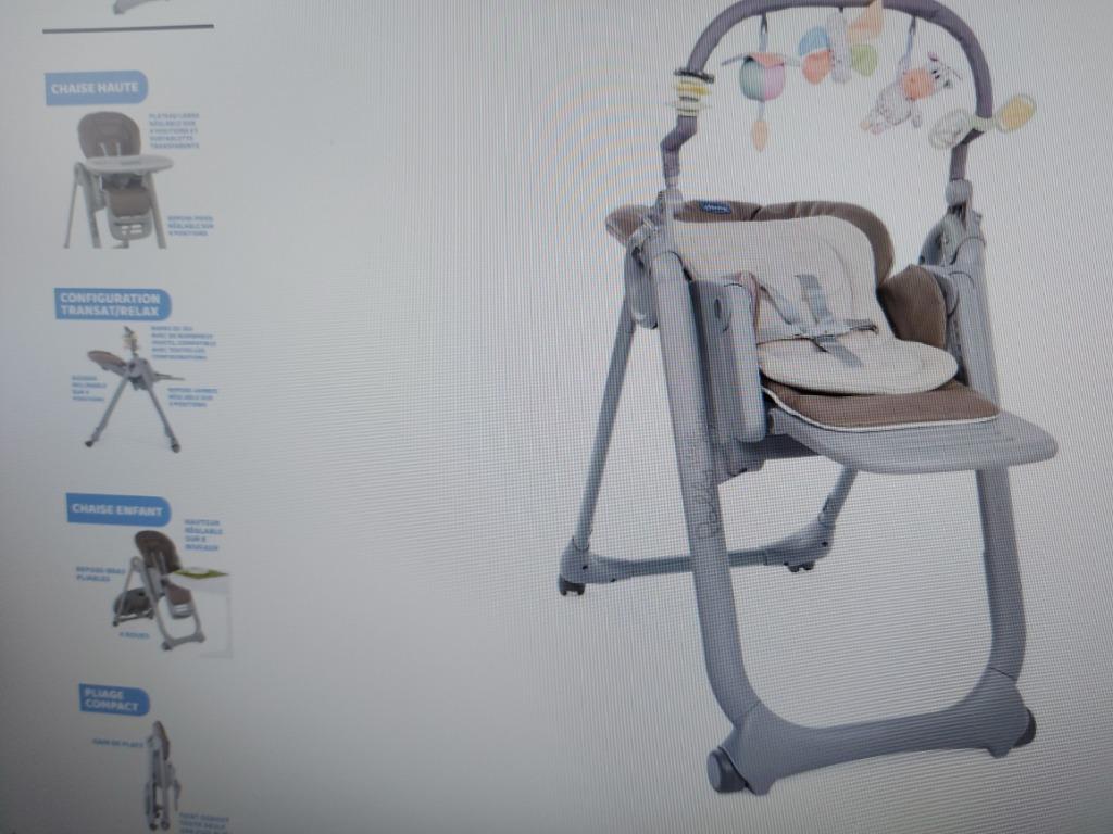 Chaise haute Chicco Magic Polly Relax, Kinderen en Baby's, Ophalen, Zo goed als nieuw, Gordel(s)