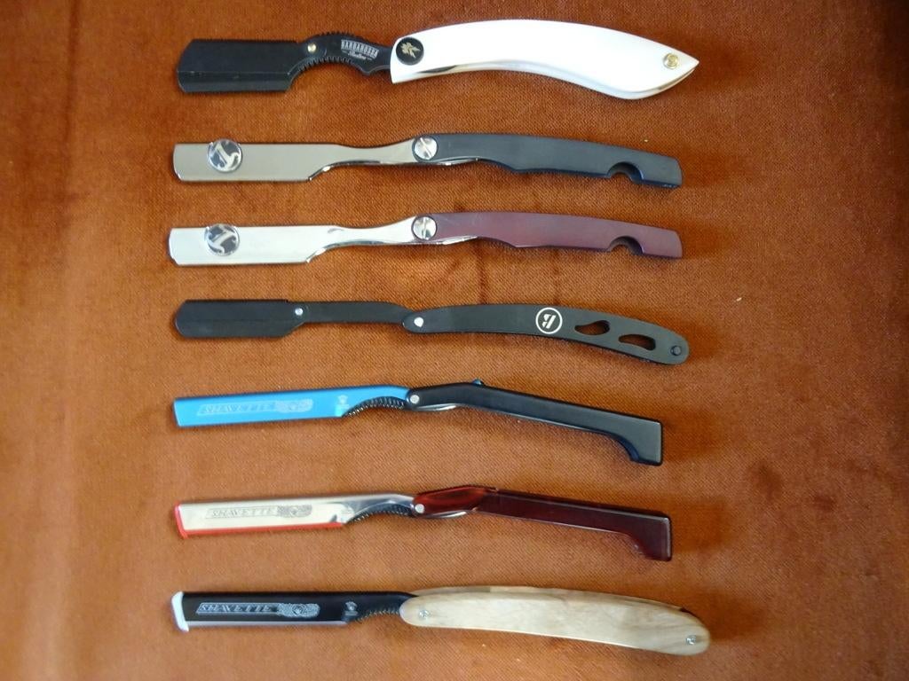 Couteau de barbier Barbarossa Shavette 7 couteaux neufs, Enlèvement ou Envoi