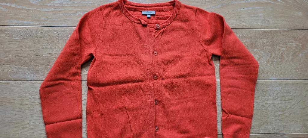 Oranje cardigan - JBC - maat 134 ( maat 9 jaar), Kinderen en Baby's, Kinderkleding | Maat 134, Gebruikt, Meisje, Trui of Vest