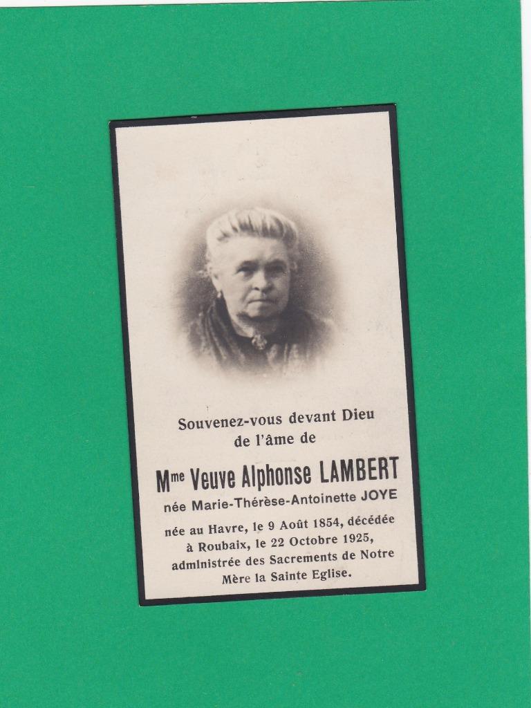 DP Marie Joye, Envoi