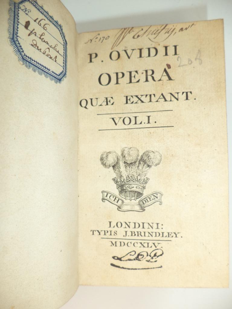 1745 OVIDIUS Métamorphoses P Ovidii Opera quae extant London, Enlèvement ou Envoi