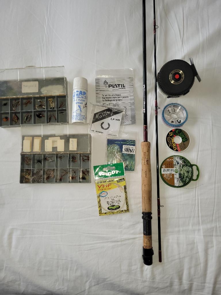 Canne à moches, Enlèvement, Comme neuf, Canne à pêche complète