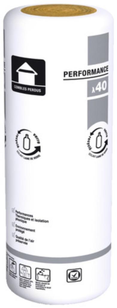 Laine de verre revêtue kraft L. 5,40 m x l. 1,20 m x Ép. 200, Enlèvement, Neuf, Bricolage