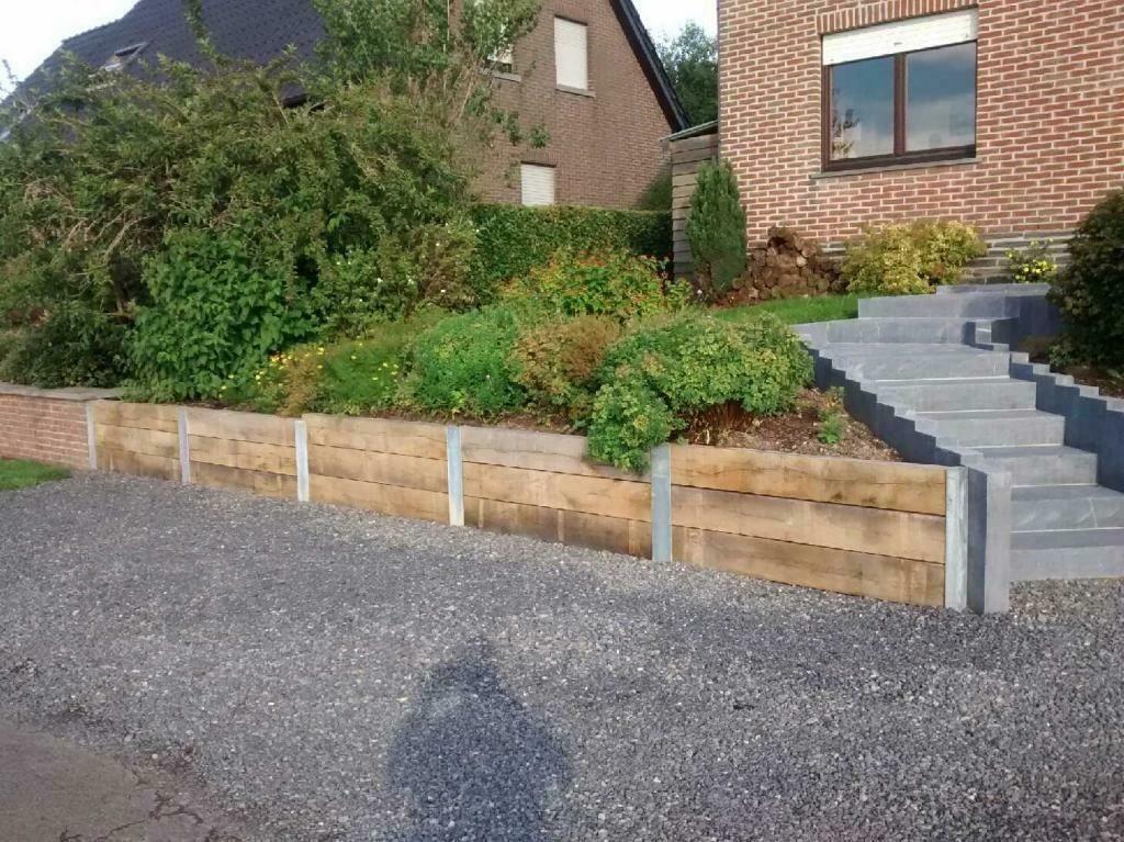 Billes de chemin de fer poutre traverse en chene poteau eik, Jardin & Terrasse, Neuf, Enlèvement ou Envoi, Bois dur, 180 à 250 cm