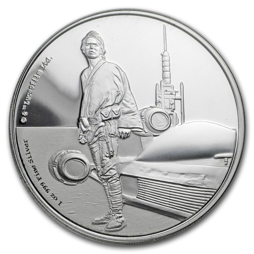 Star Wars Classics - Pièce de 1 oz en argent 2017 de Luke Sk, Enlèvement ou Envoi, Monnaie en vrac, Argent