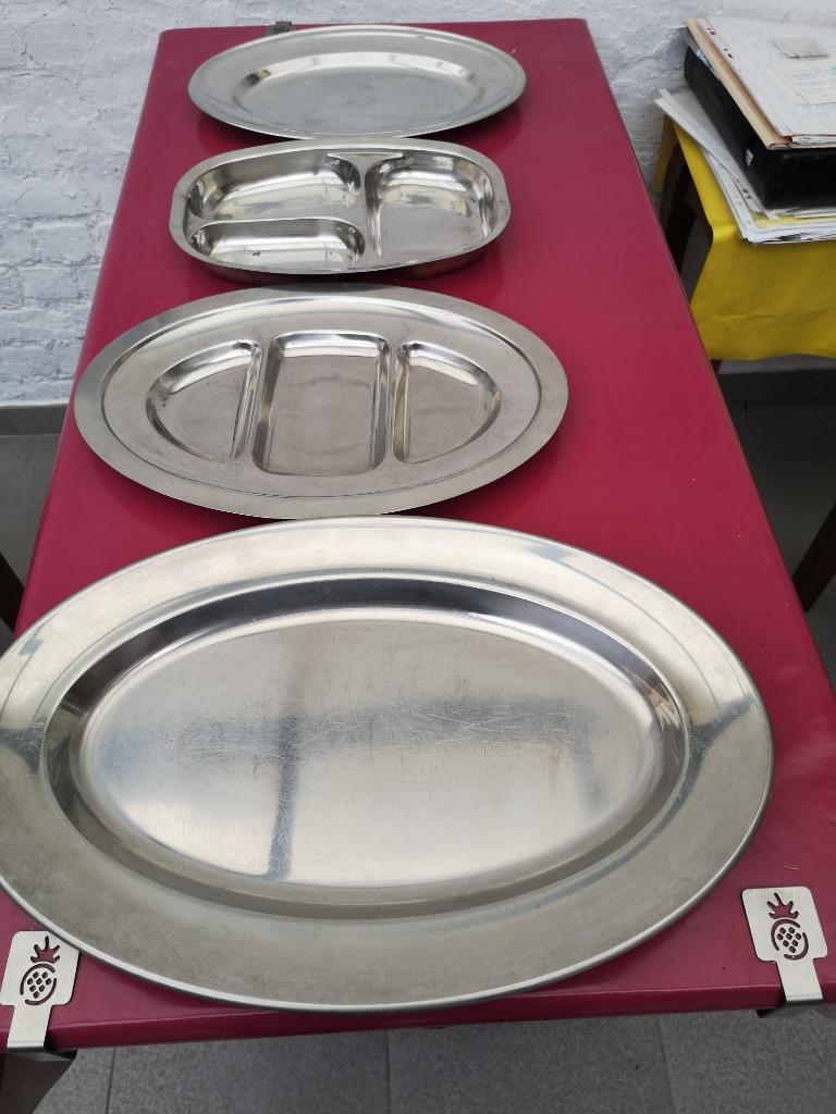 Set van 4 innox schotels., Enlèvement ou Envoi, Comme neuf