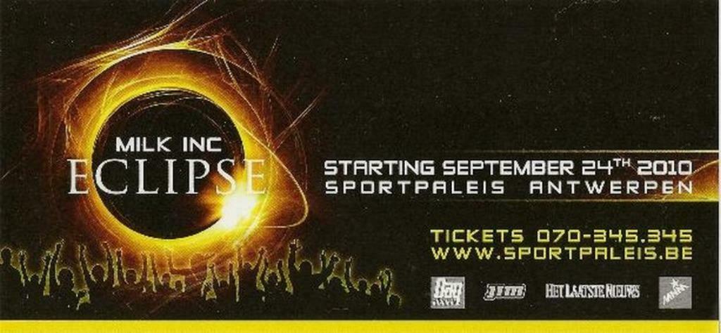 MILK INC - ECLIPSE  PROMO ADVERT SPORTPALEIS ANTWERPEN 2010, Collections, Envoi, Neuf