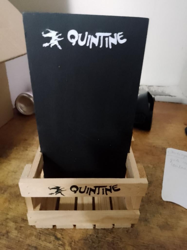 Quintine bierviltjes houder krijtbord, Verzamelen, Biermerken, Verzenden