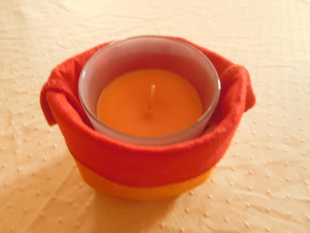 Photophore/bougie parfumée orange, Maison & Meubles, Accessoires pour la Maison | Bougeoirs & Bougies, Neuf, Bougie, Enlèvement ou Envoi