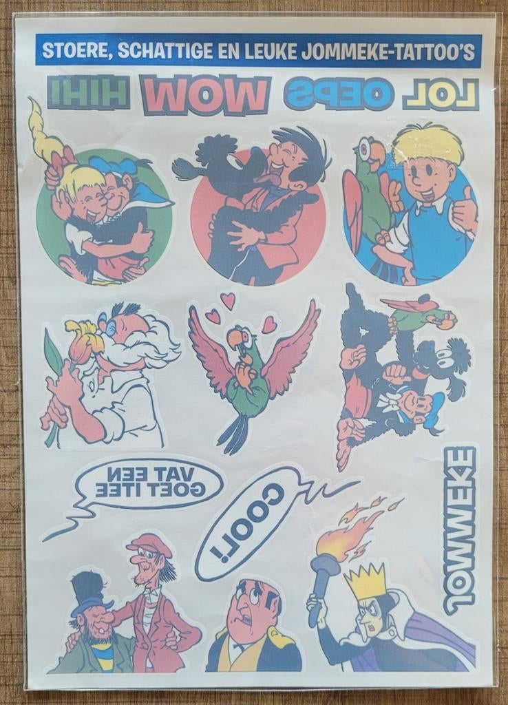 Jommeke: tattoo's (nieuw!), Verzamelen, Ophalen of Verzenden, Overige figuren, Nieuw, Plaatje, Poster of Sticker