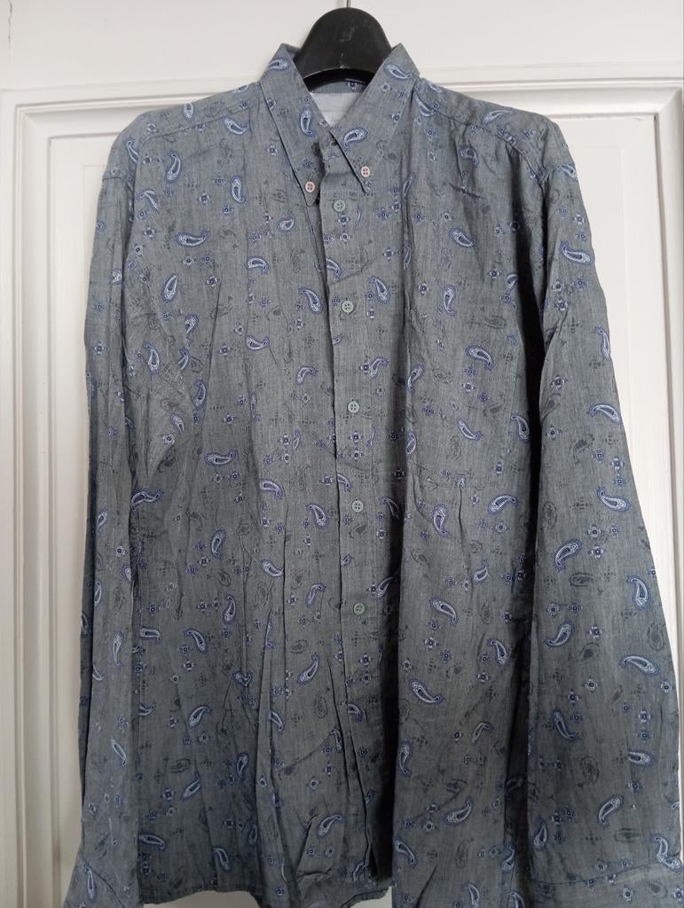 Van Gils - grey classic shirt, size: 39, Ophalen of Verzenden, Gedragen, Grijs