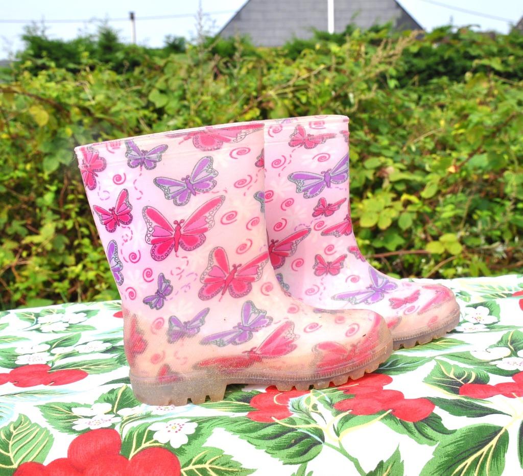 paire de botte caoutchouc motif papillon pt 29, Bottes, Enlèvement ou Envoi, Comme neuf, Fille