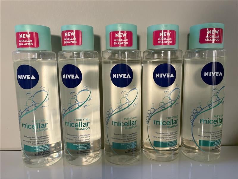 5 PIÈCES - Shampooing micellaire purifiant Nivea, Enlèvement ou Envoi, Neuf, Shampoing ou Démêlant