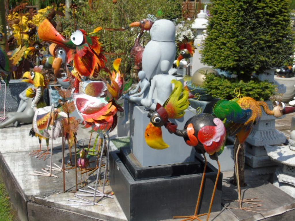 smeedijzeren vogel met veerkop, erg groot!!!, Tuin en Terras, Ophalen of Verzenden, Nieuw