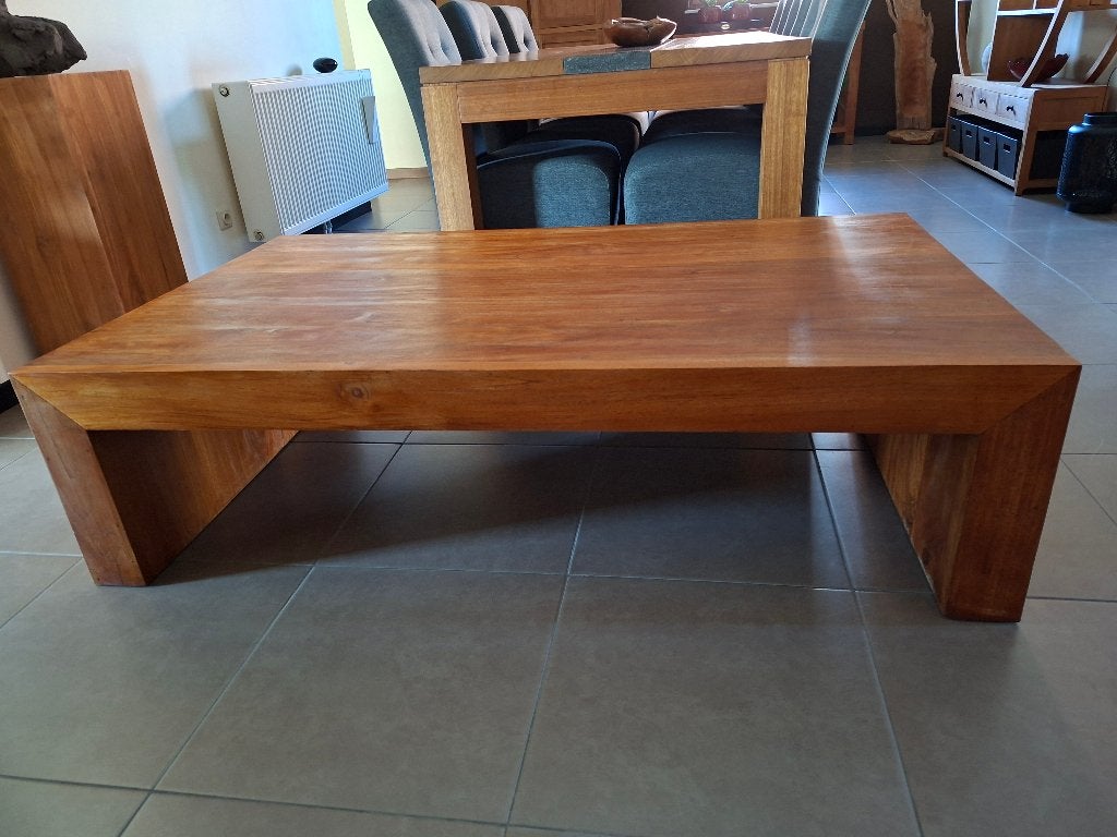 Grande table basse en teck, Teck, 100 à 150 cm, Enlèvement, Utilisé