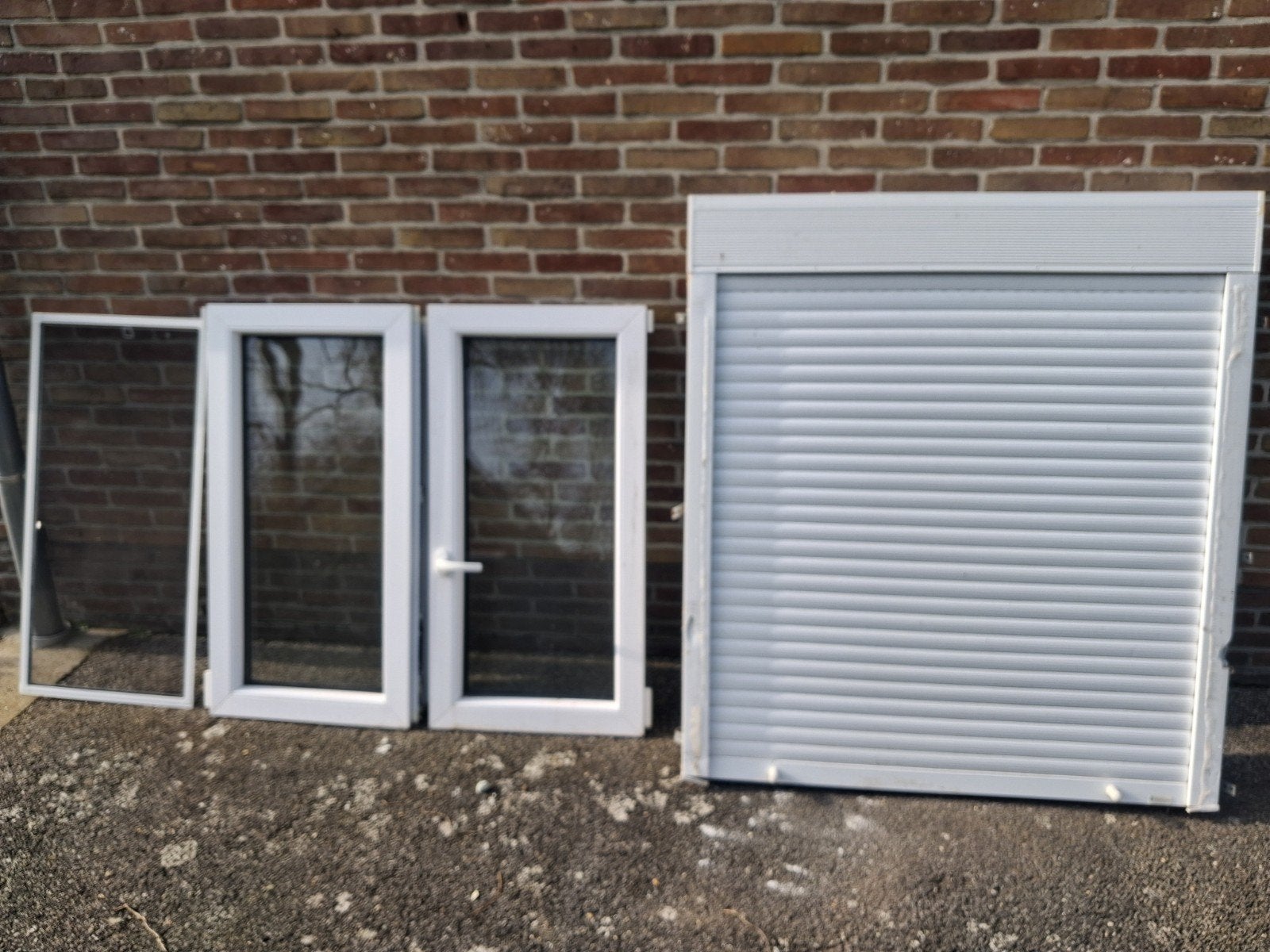 Raam 130 x 116, Kunststof, Gebruikt, Raamkozijn, Inclusief glas