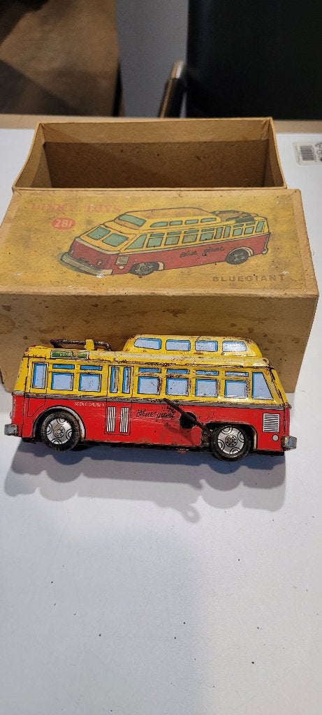 oude blikken dinky toys opwind auto, Antiek en Kunst, Ophalen of Verzenden