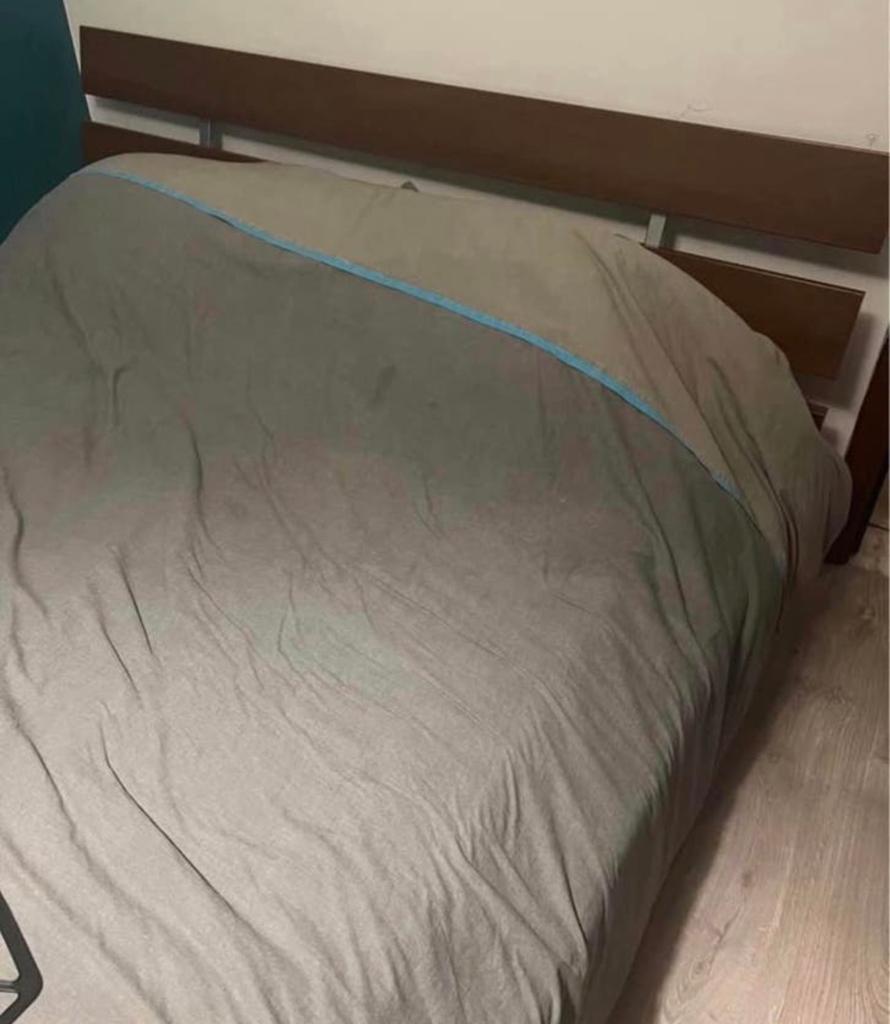 Tweepersoonsbed met schuifkast, Ophalen, Zo goed als nieuw