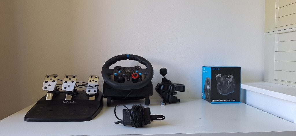 Logitech G29 + Logitech Shifter, Games en Spelcomputers, Spelcomputers | Sony Consoles | Accessoires, Ophalen, Gebruikt, Stuur of Pedalen