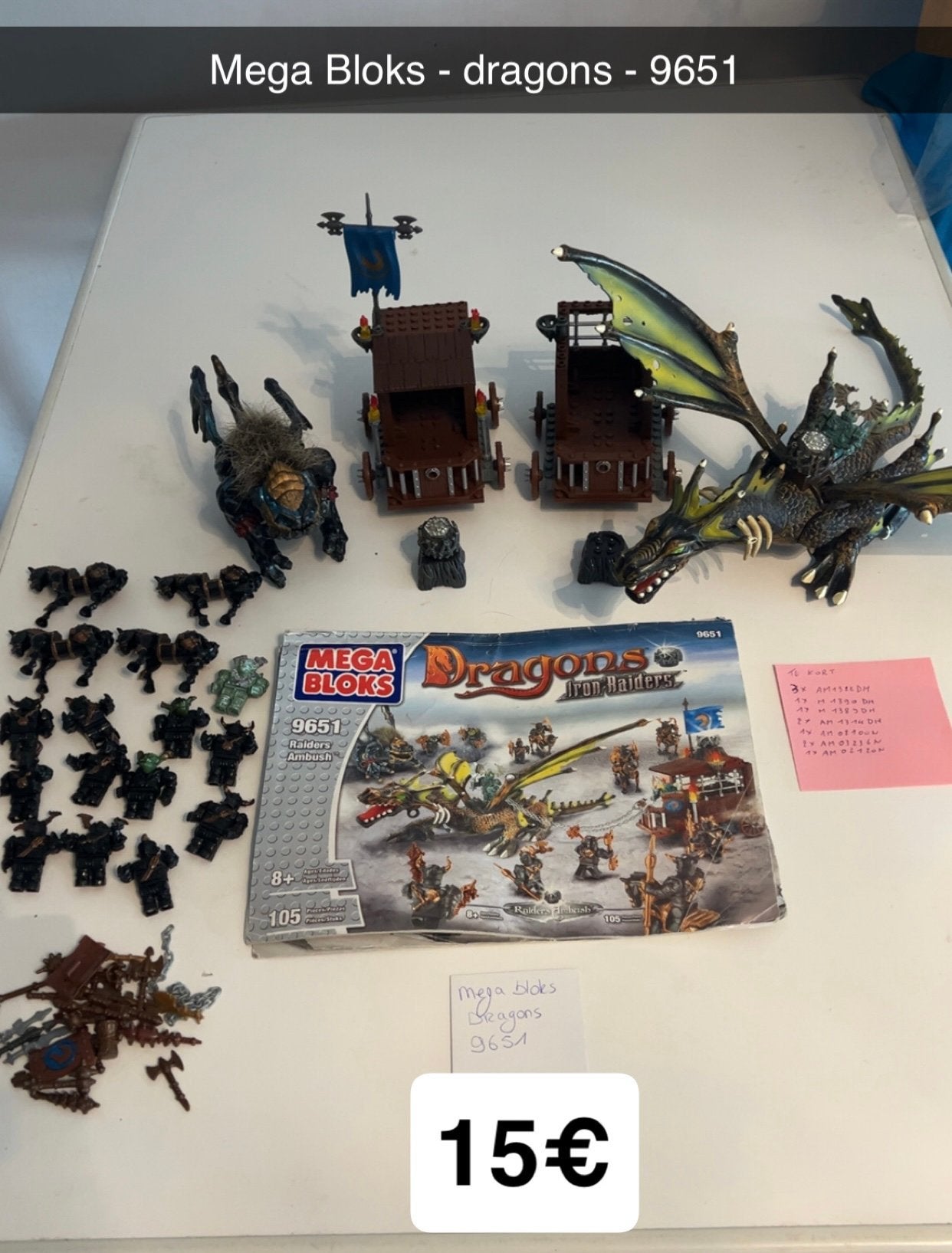 Mega bloks dragons 9651, Kinderen en Baby's, Speelgoed | Bouwstenen, Ophalen of Verzenden, Gebruikt, Megabloks