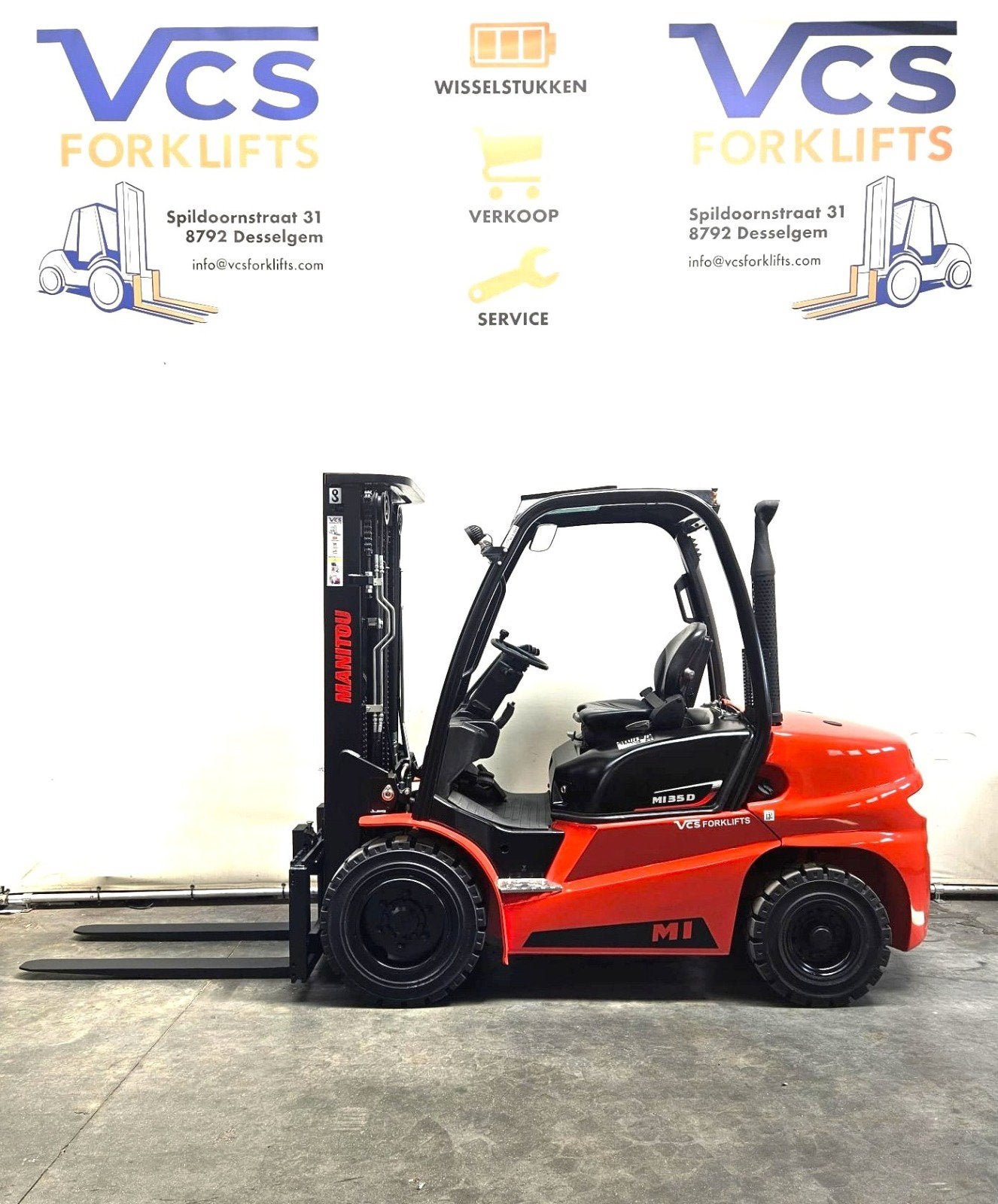 MANITOU heftruck diesel 3,5t triplex 4,7m 4 ventielen, Articles professionnels, 3000 à 4000 kg, Enlèvement, Diesel, Chariot élévateur
