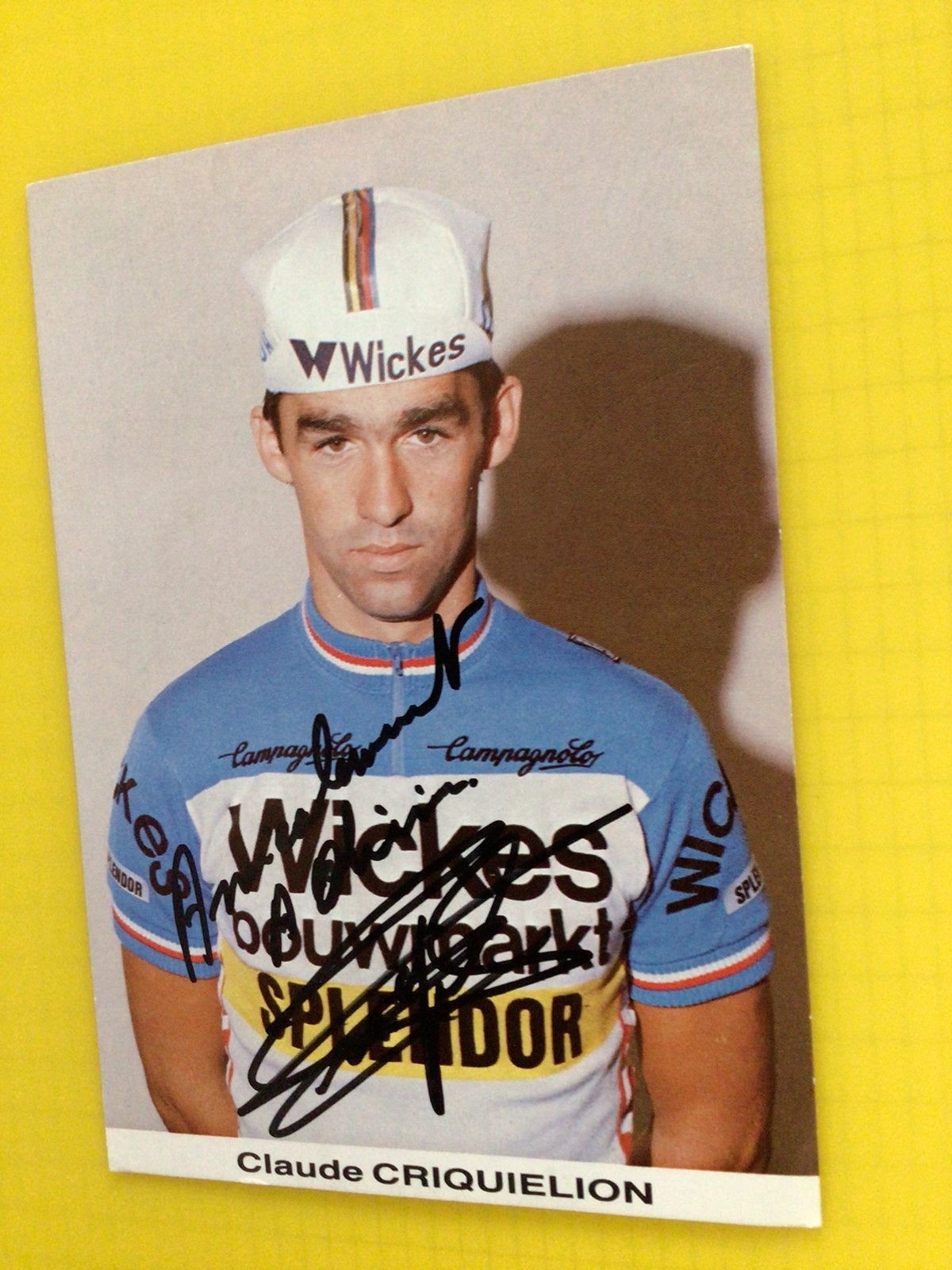Wielerkaart 1982 team splendor claude criquielion signe, Envoi, Comme neuf