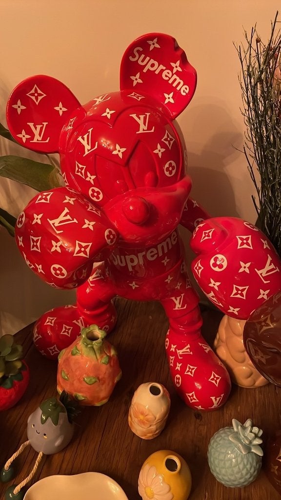 Pop art Supreme LouisVuitton Boxing Mickey, Ophalen, Mickey Mouse, Nieuw, Beeldje of Figuurtje