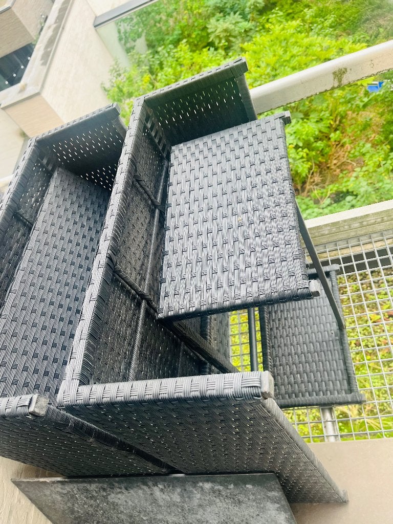 Tuinset zwart, Enlèvement, Comme neuf, Synthétique, Salons de jardin