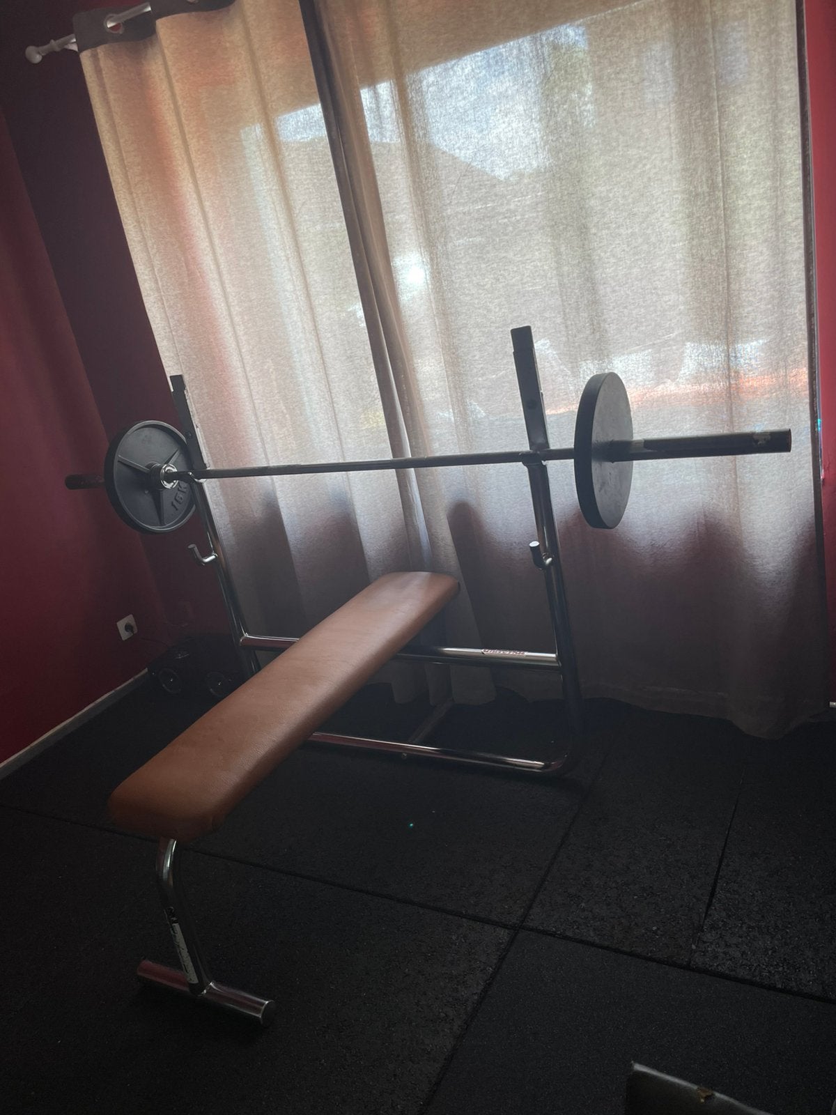 Vintage Olympische bench press Universal, Sport en Fitness, Ophalen, Gebruikt