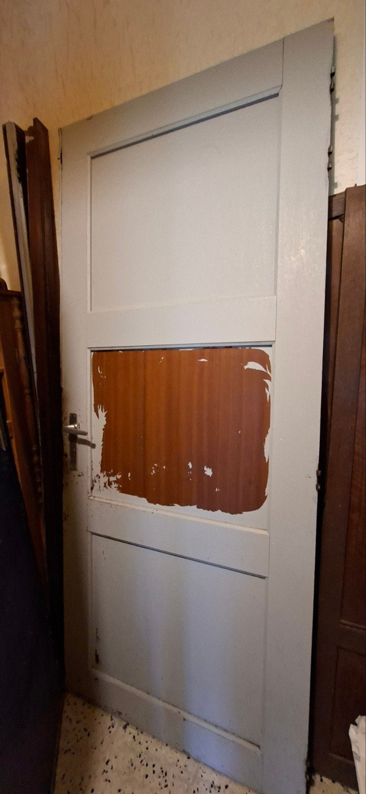 Porte extérieure en bois Meranti 40€, Bricolage & Construction, Enlèvement, Porte extérieure