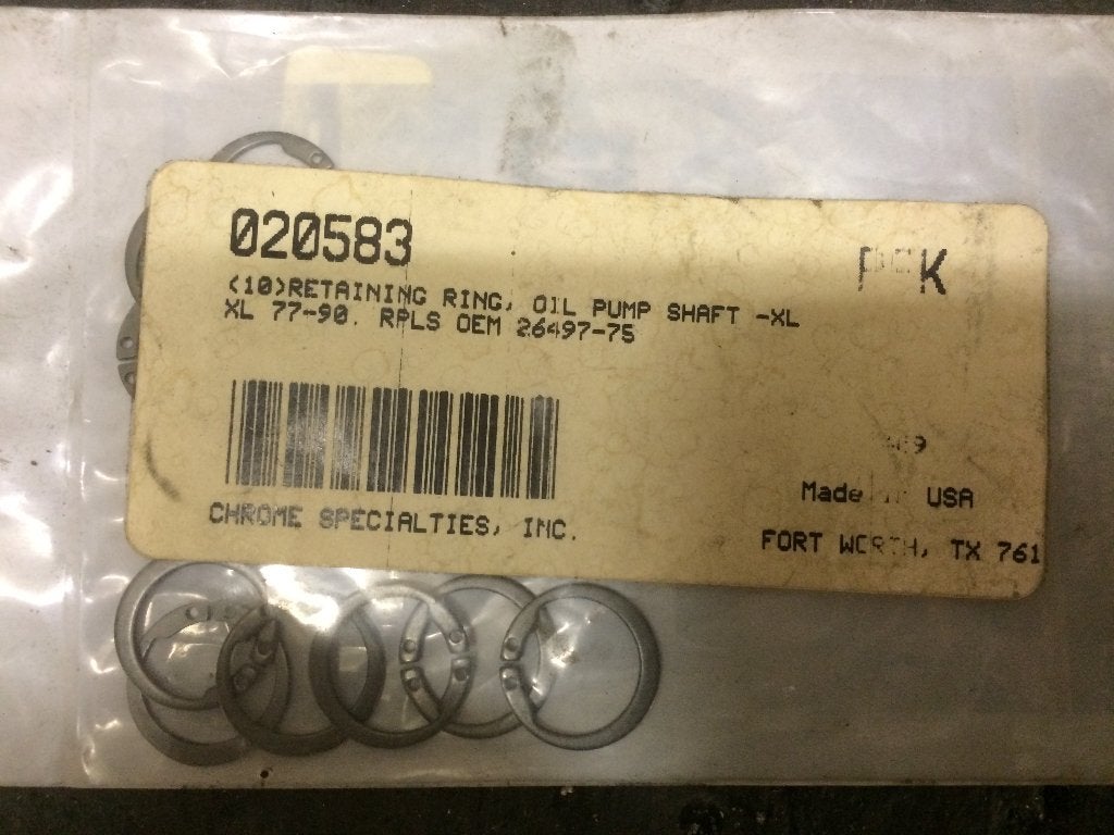 Harley sportster xl van '75 tot '90 oliepomp circlips, Motoren, Onderdelen | Harley-Davidson, Ophalen, Nieuw