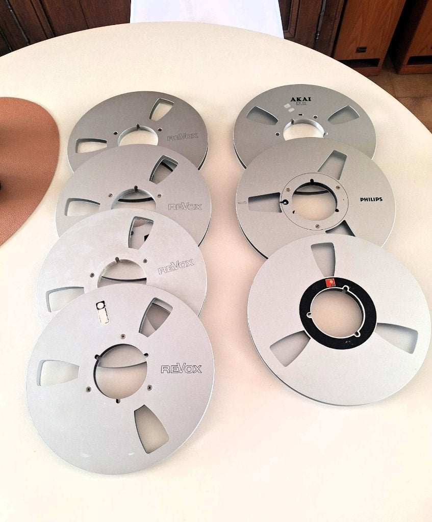Mooie rechte allu spoelen Revox, Akai, Basf., Audio, Tv en Foto, Bandrecorder, Ophalen of Verzenden, Onderdeel