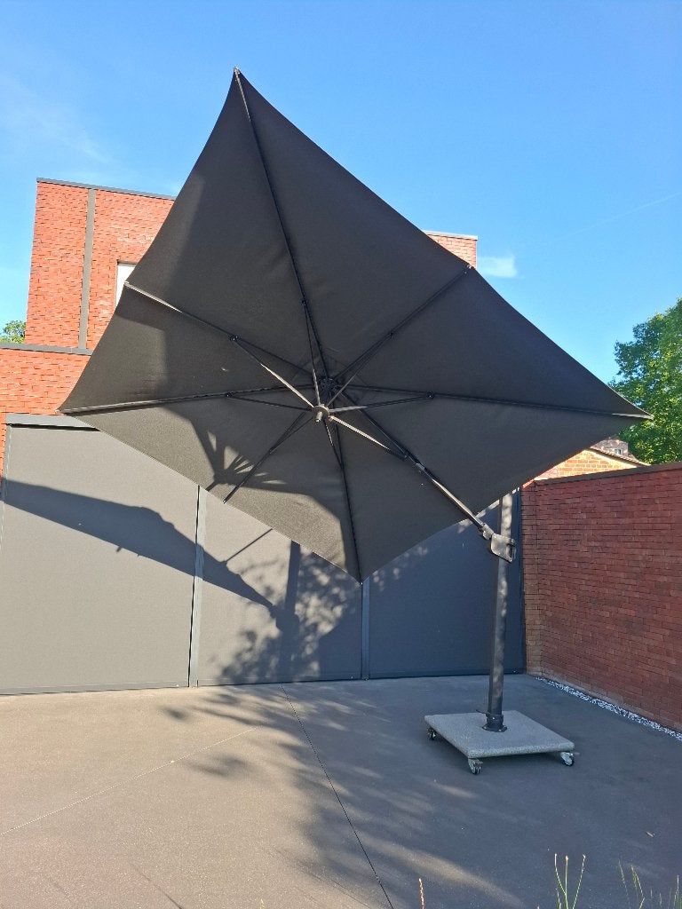 Zweefparasol 3x3 antraciet van het merk Life, Tuin en Terras, Parasols, Ophalen, Kantelbaar, 3 tot 4 meter, Zweefparasol